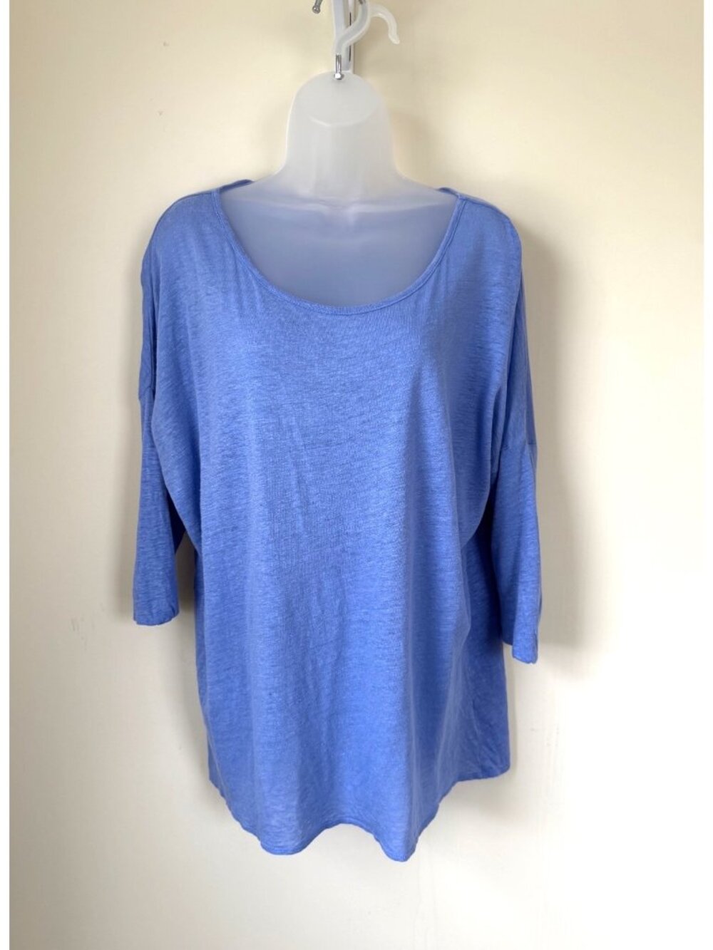 Calypso St. Barth Blue 100% Linen Oversized Tunic Top Women’s XS